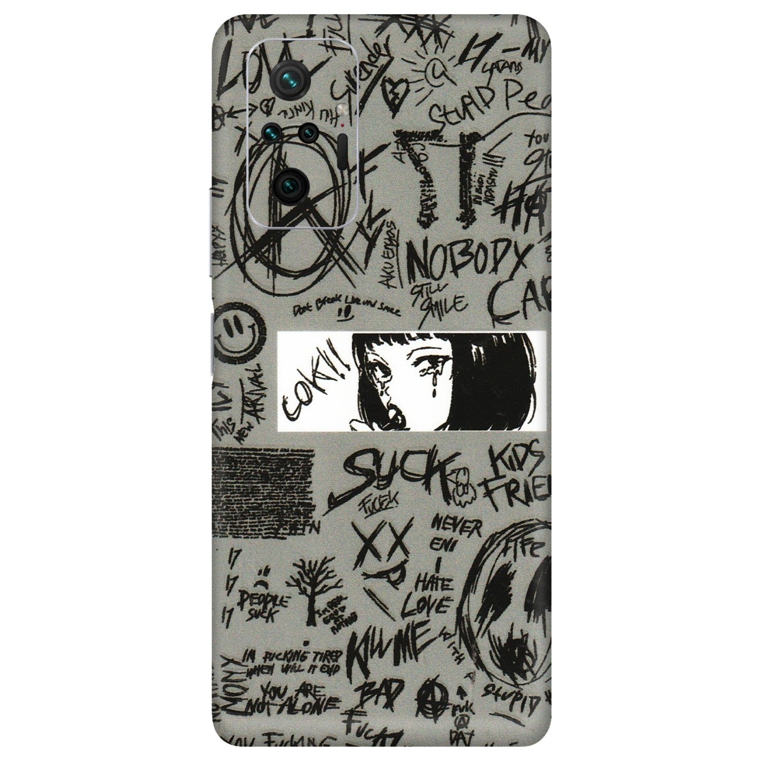 Xiaomi Redmi Phone Skins (All Models) - Never Have Love Anime - 3D Embossed Finish (L-260) Redmi Note 10 Pro