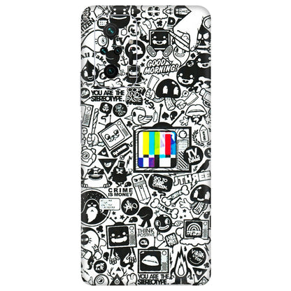 Xiaomi Redmi Phone Skins (All Models) - Doodles Positive Art - 3D Embossed Finish (L-263) Redmi Note 10 Pro