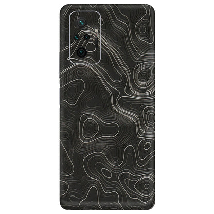 Xiaomi Redmi Phone Skins (All Models) - Abstract White Line Map - 3D Embossed Finish (L-269) Redmi Note 10 Pro
