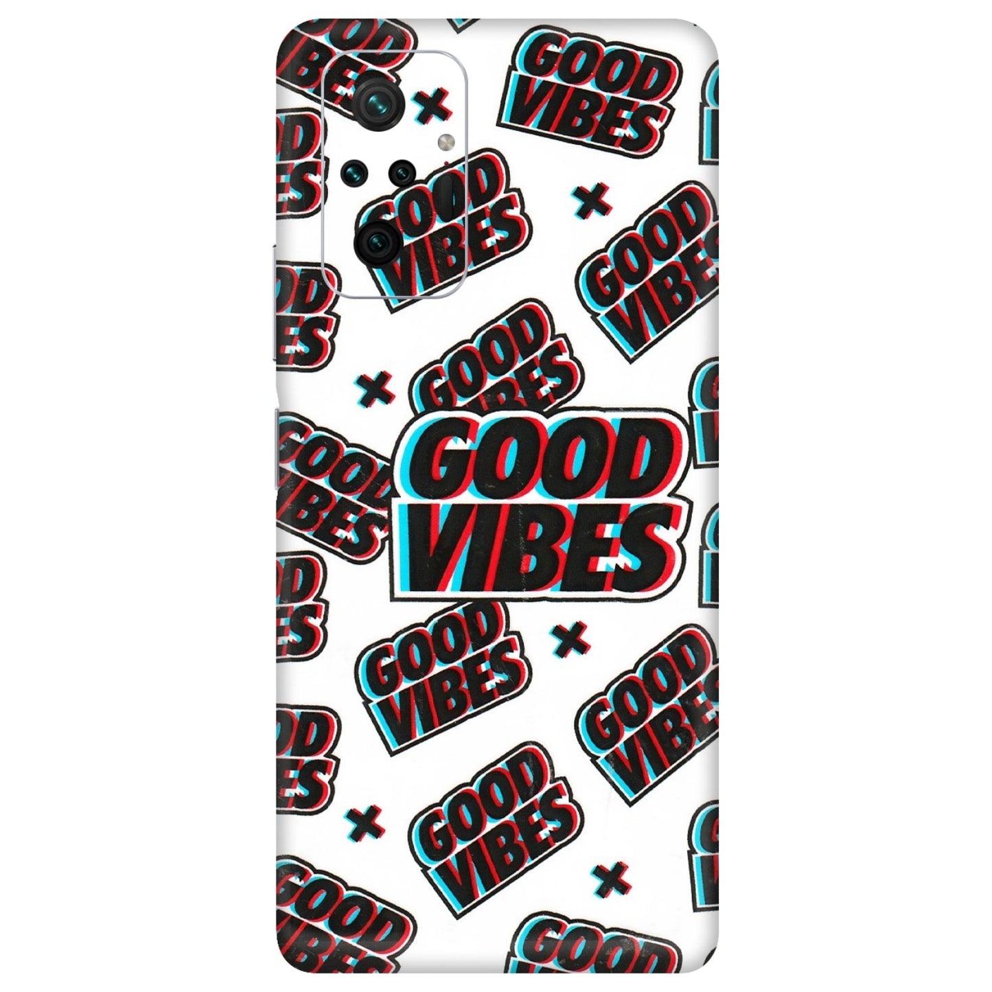Xiaomi Redmi Phone Skins (All Models) - Good Vibes - 3D Embossed Finish (L-282) Redmi Note 10 Pro