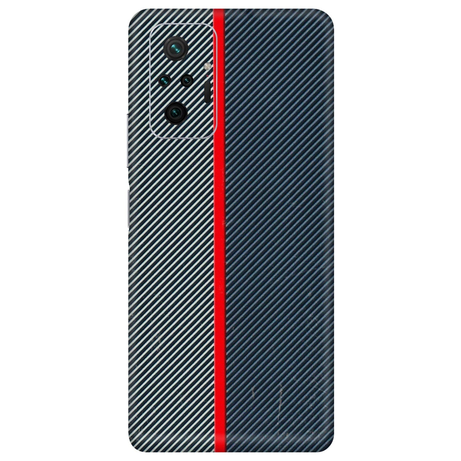 Xiaomi Redmi Phone Skins (All Models) - Blue Sober Lines - 3D Embossed Finish (L-305) Redmi Note 10 Pro