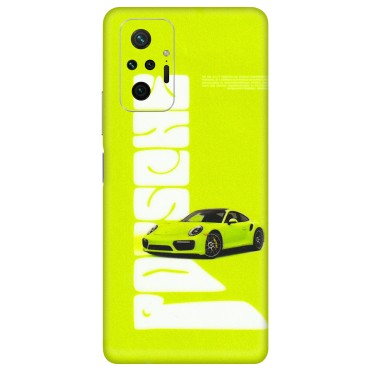 Xiaomi Redmi Phone Skins (All Models) - Lime Green Porche - 3D Embossed Finish (L-30) Redmi Note 10 Pro