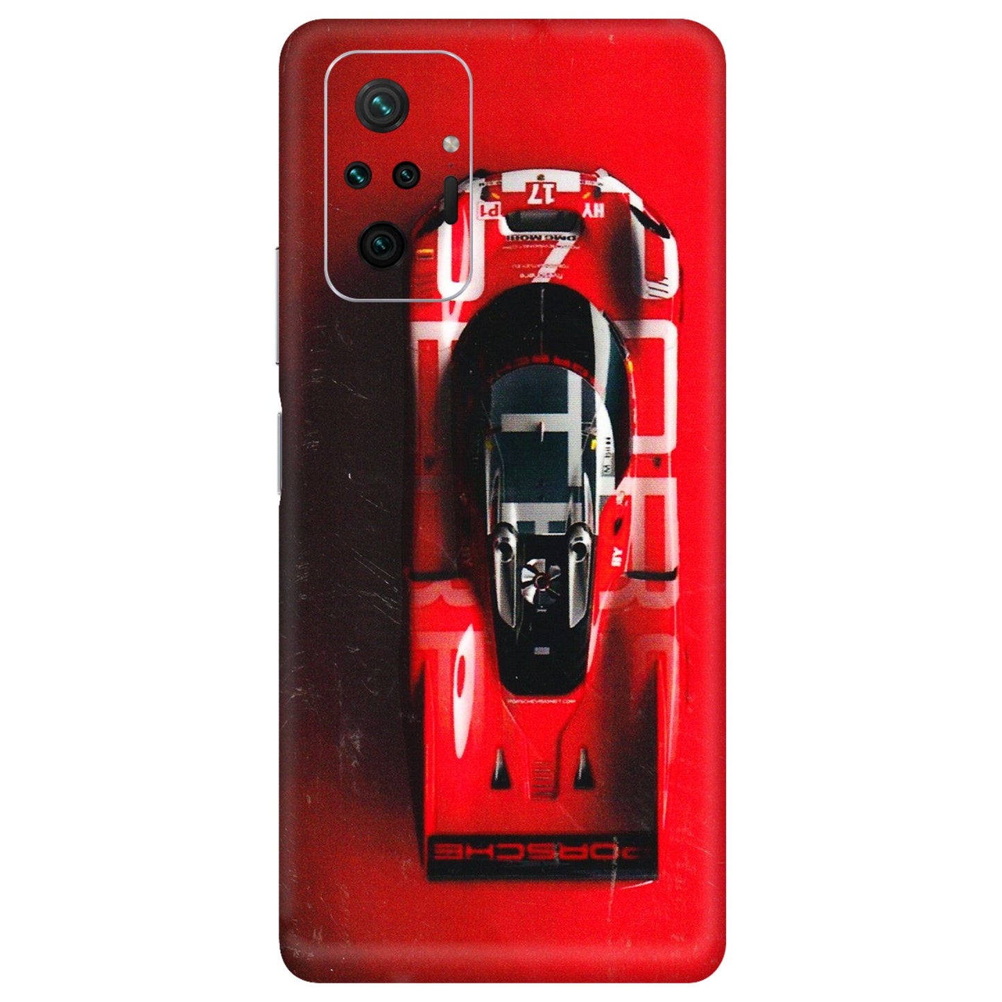 Xiaomi Redmi Phone Skins (All Models) - Red Porsche Car Logo - 3D Embossed Finish (L-315) Redmi Note 10 Pro