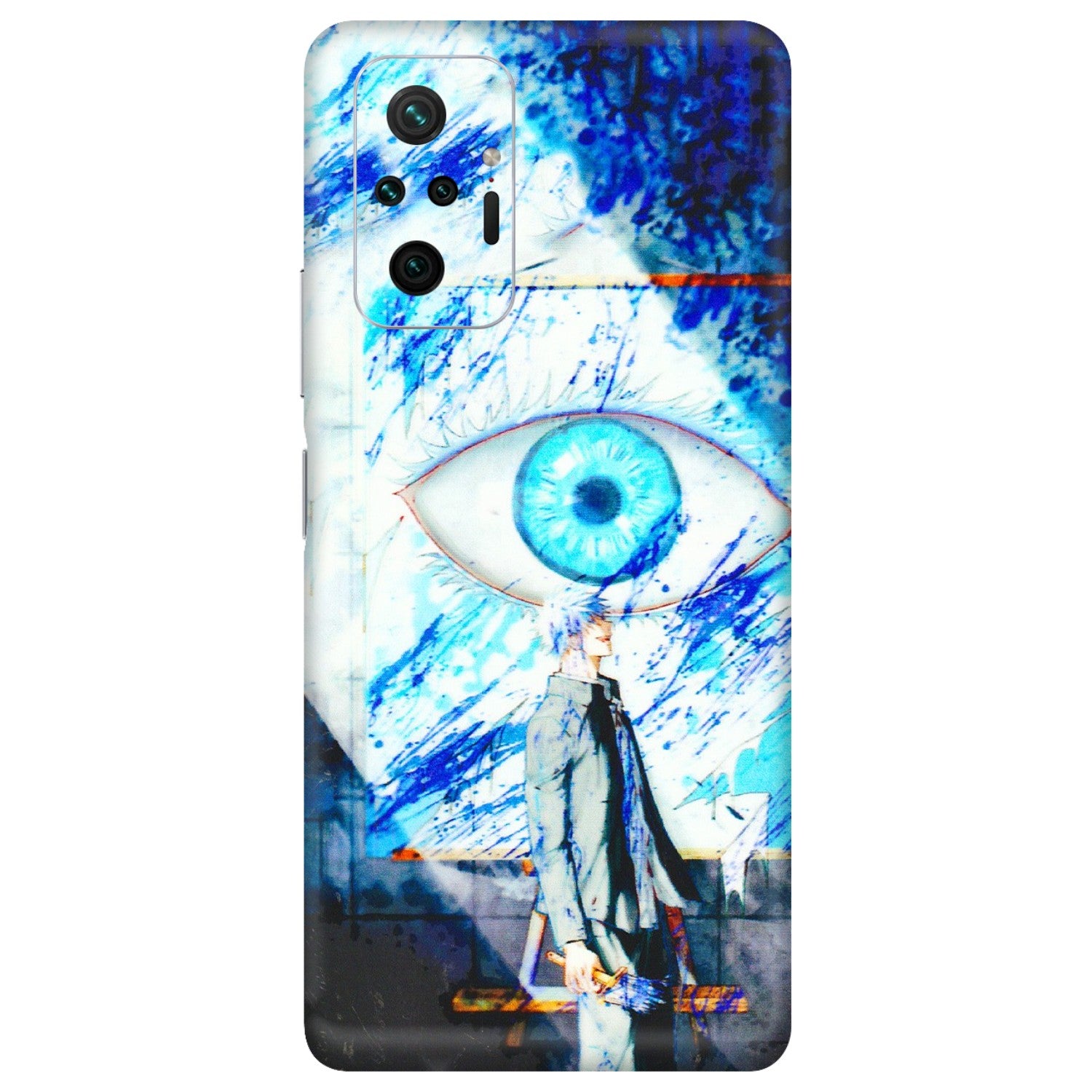 Xiaomi Redmi Phone Skins (All Models) - Anime Sea Blue Eye - 3D Embossed Finish (L-318) Redmi Note 10 Pro