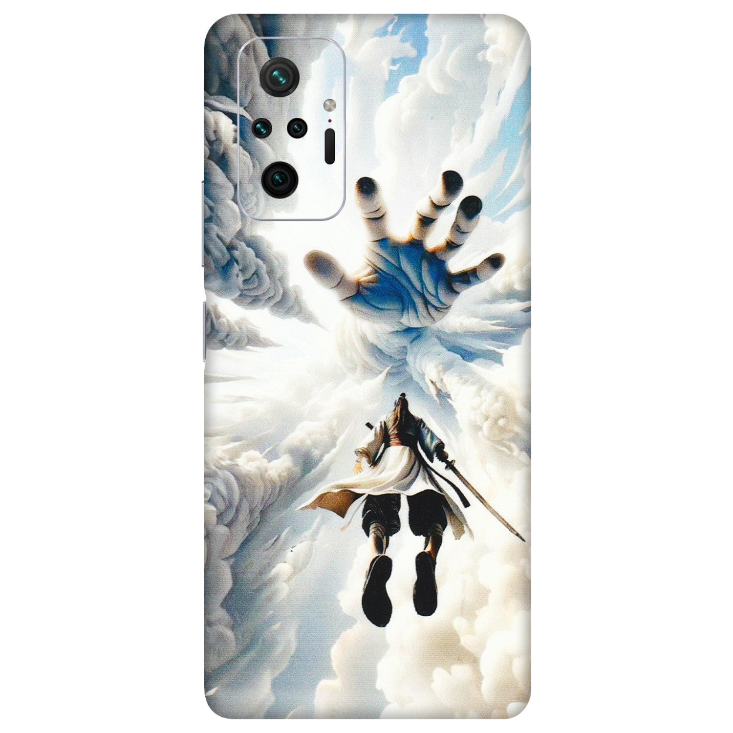 Xiaomi Redmi Phone Skins (All Models) - Big Hand With Monkey King - 3D Embossed Finish (L-323) Redmi Note 10 Pro