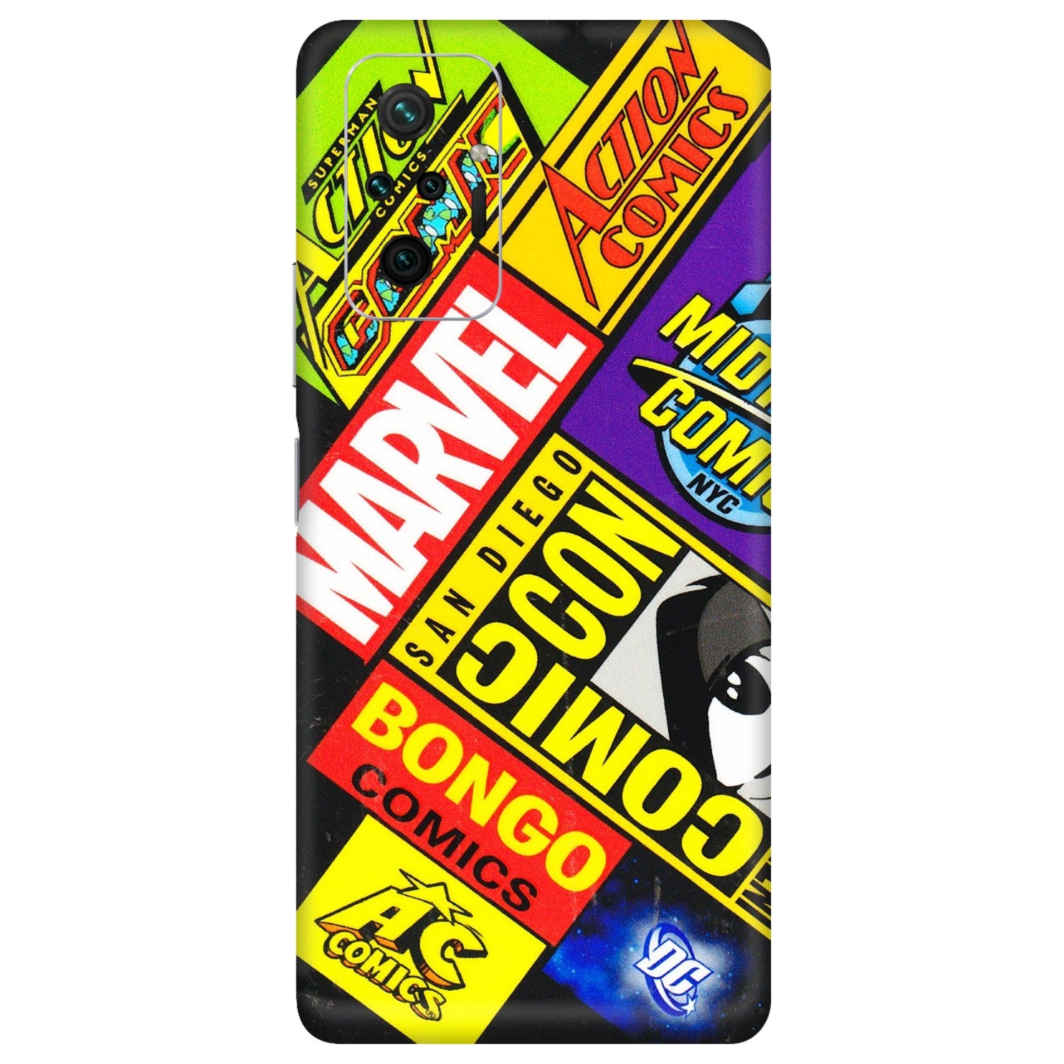 Xiaomi Redmi Phone Skins (All Models) - Bongo Comic Con - 3D Embossed Finish (L-325) Redmi Note 10 Pro