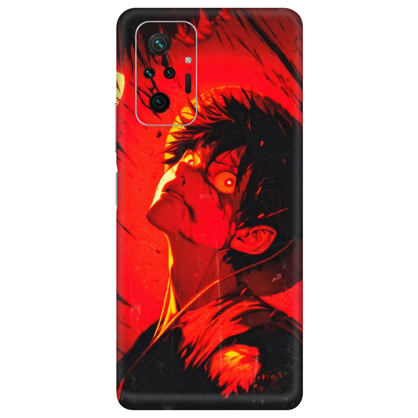 Xiaomi Redmi Phone Skins (All Models) - D.Luffy Power Up One Piece Anime - 3D Embossed Finish (L-326) Redmi Note 10 Pro