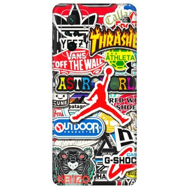 Xiaomi Redmi Phone Skins (All Models) - Multi Brands Sticker Graffiti - 3D Embossed Finish (L-37) Redmi Note 10 Pro