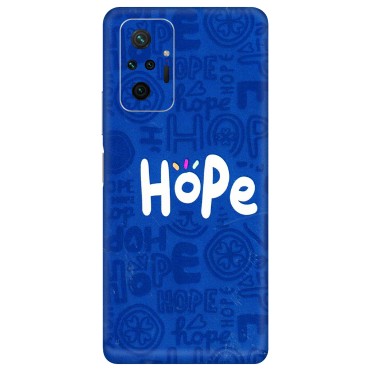Xiaomi Redmi Phone Skins (All Models) - Hope Doodles Blue - 3D Embossed Finish (L-43) Redmi Note 10 Pro