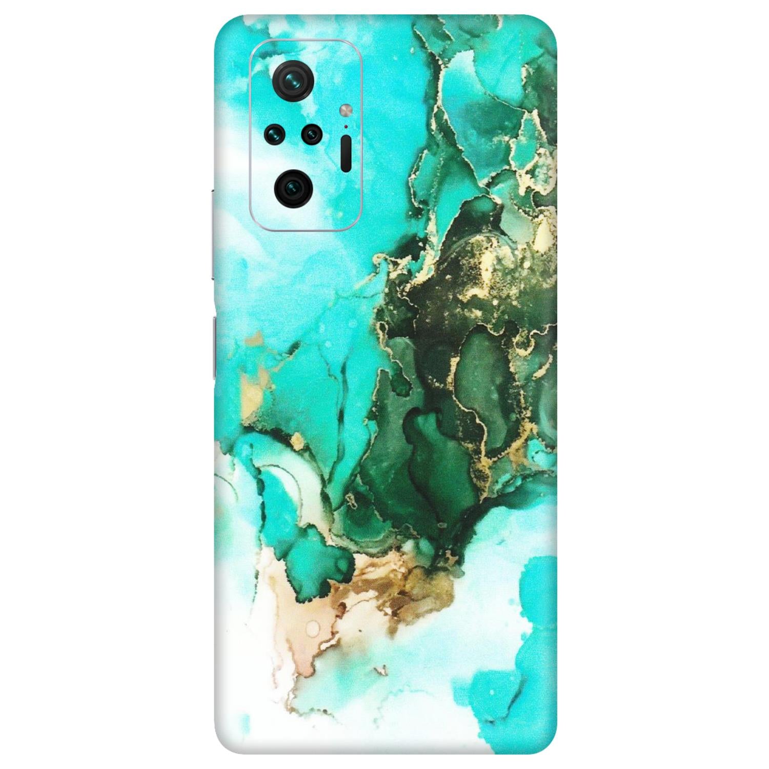 Xiaomi Redmi Phone Skins (All Models) - The Blue Gold Marble - Matte Finish (M-124) Redmi Note 10 Pro