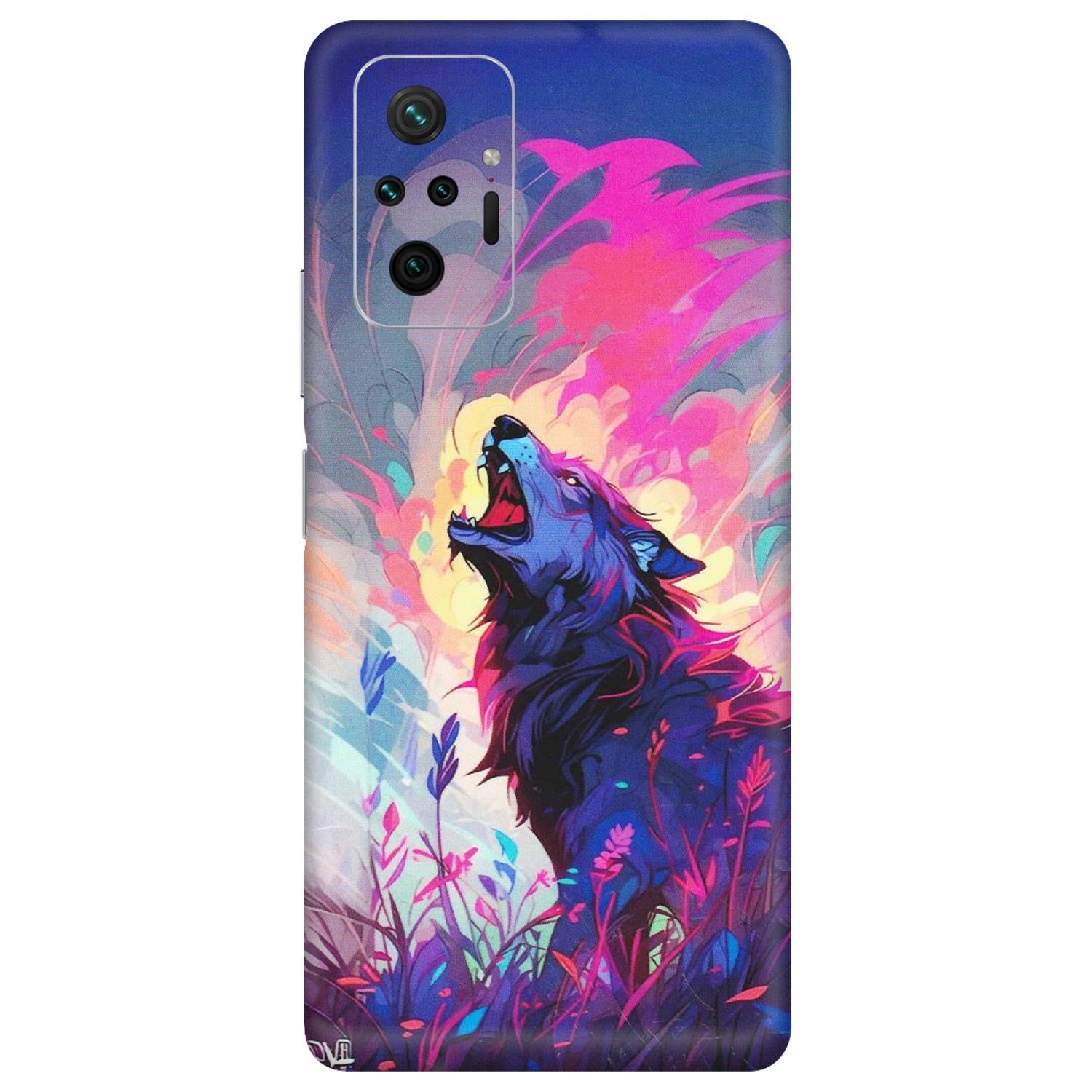 Xiaomi Redmi Phone Skins (All Models) - New Wild Wolf Abstract - Matte Finish (M-125) Redmi Note 10 Pro