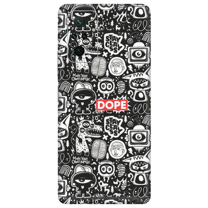 Xiaomi Redmi Phone Skins (All Models) - Dope Stay Classy Black Doodles - Matte Finish (M-126) Redmi Note 10 Pro
