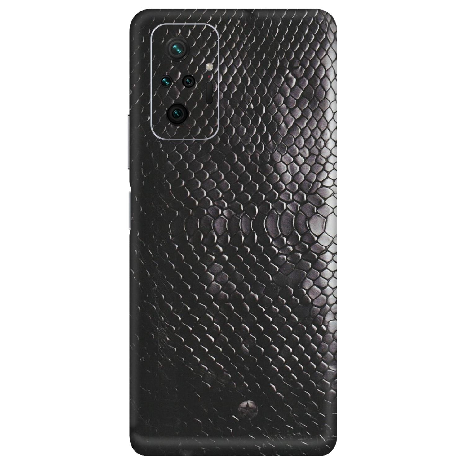 Xiaomi Redmi Phone Skins (All Models) - Black Snack Leather - Matte Finish (M-147) Redmi Note 10 Pro