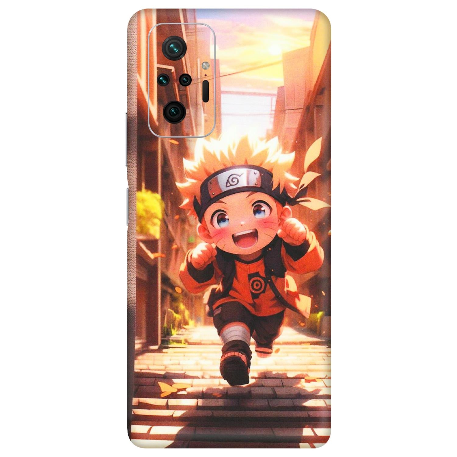Xiaomi Redmi Phone Skins (All Models) - Naruto Cute Toon Running - Matte Finish (M-04) Redmi Note 10 Pro