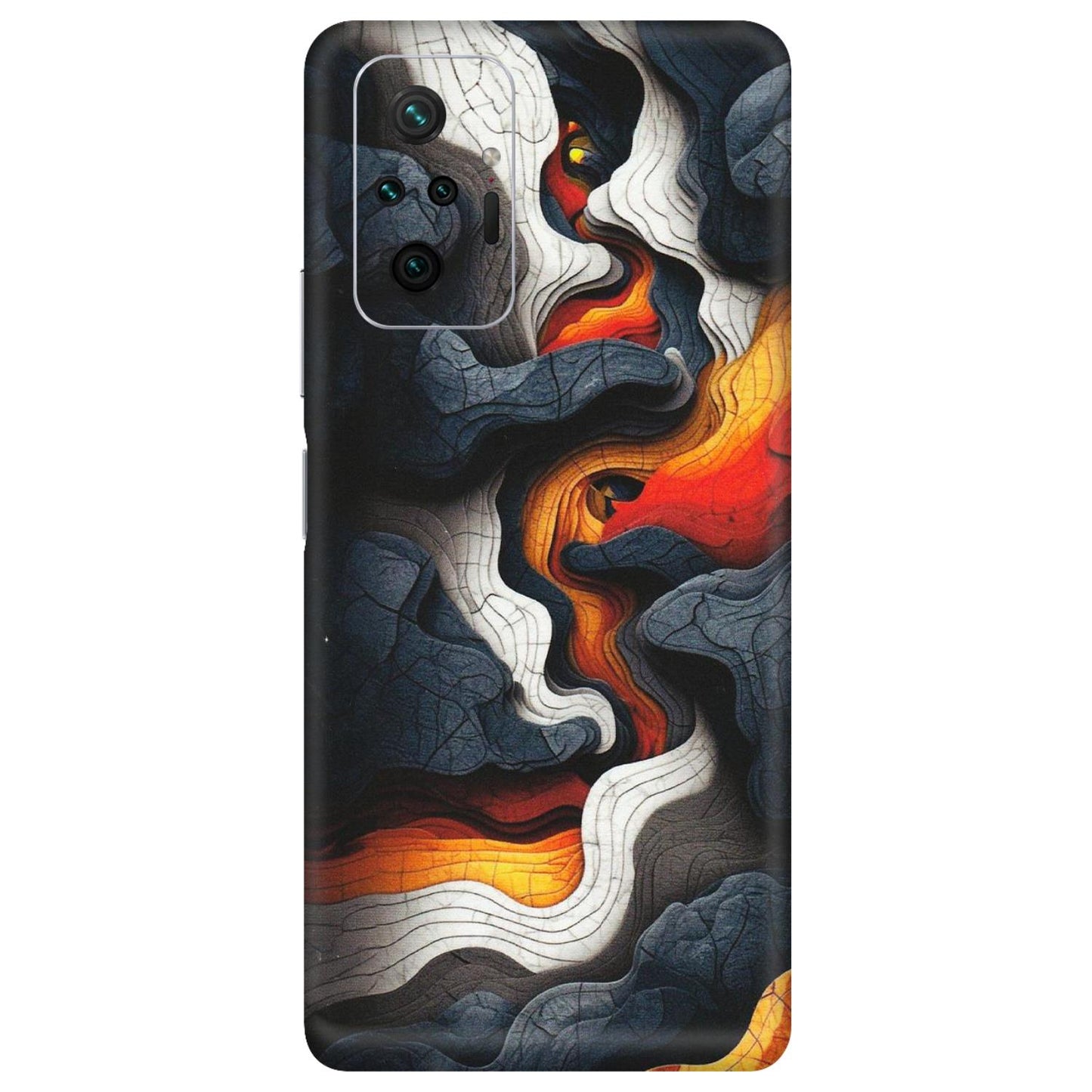 Xiaomi Redmi Phone Skins (All Models) - Abstract Volcanic Layers - Matte Finish (M-52) Redmi Note 10 Pro