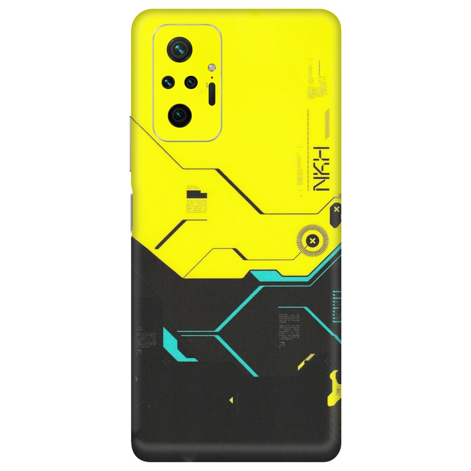 Xiaomi Redmi Phone Skins (All Models) - Black Yellow Technica - Matte Finish (M-53) Redmi Note 10 Pro