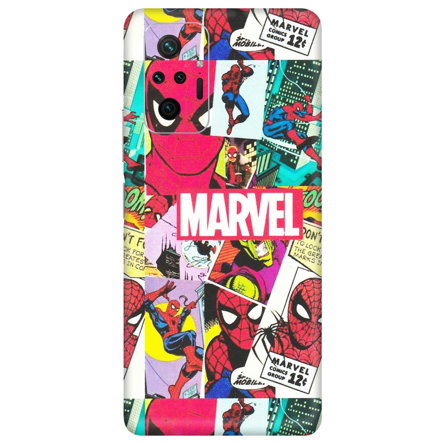 Xiaomi Redmi Phone Skins (All Models) - Marvel Comic Spiderman Grafitti - Matte Finish (M-72) Redmi Note 10 Pro