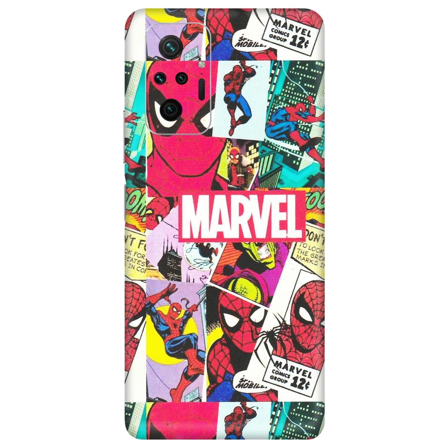 Xiaomi Redmi Phone Skins (All Models) - Marvel Comic Spiderman Grafitti - Matte Finish (M-72) Redmi Note 10 Pro