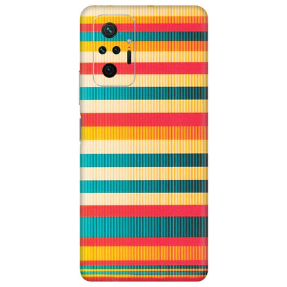 Xiaomi Redmi Phone Skins (All Models) - Colourful Stripes Soothing Effect - Matte Finish (M-86) Redmi Note 10 Pro