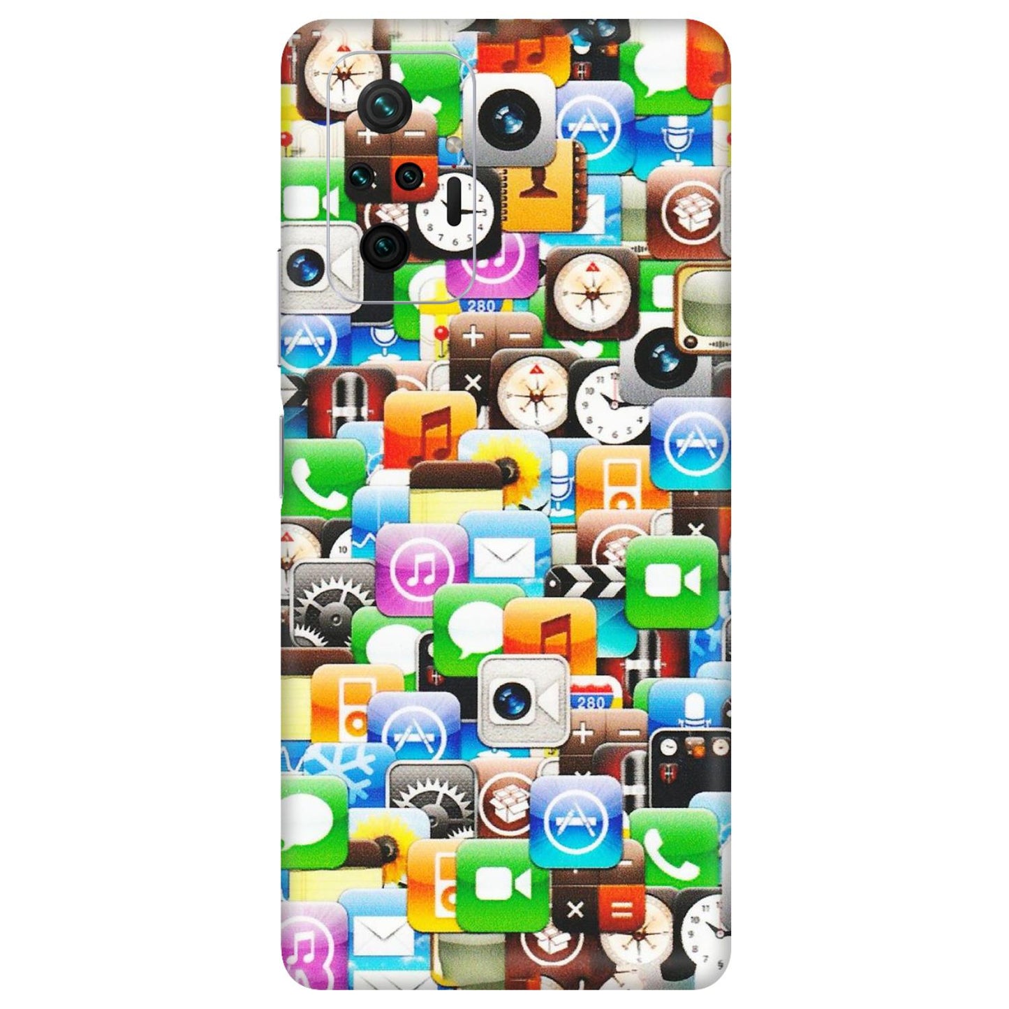Xiaomi Redmi Phone Skins (All Models) - All Apple Icons - Matte Finish (M-93) Redmi Note 10 Pro