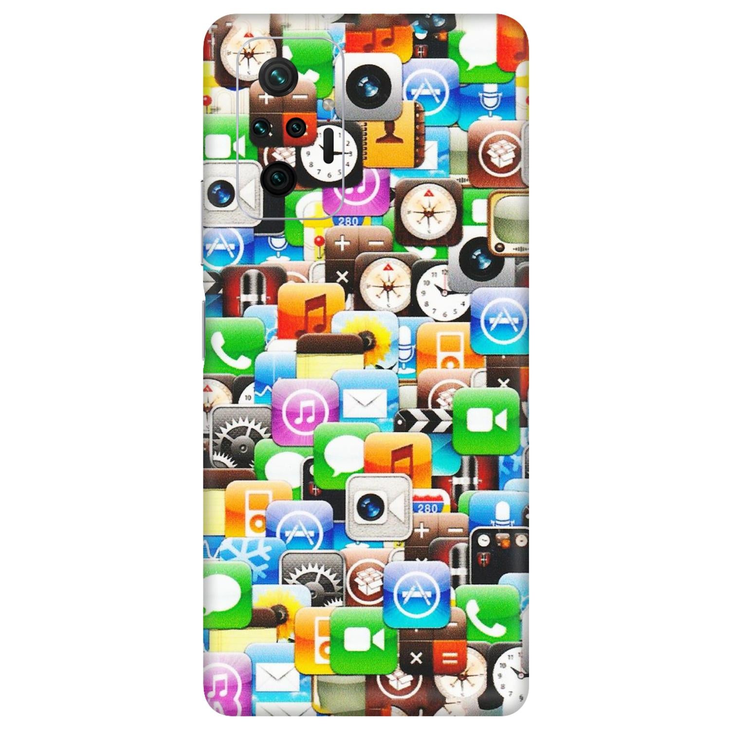 Xiaomi Redmi Phone Skins (All Models) - All Apple Icons - Matte Finish (M-93) Redmi Note 10 Pro