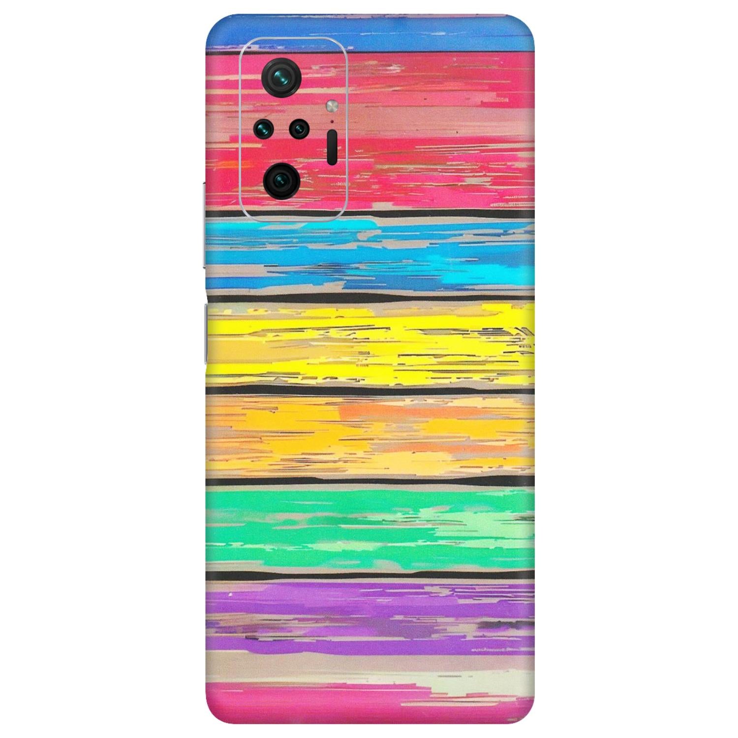 Xiaomi Redmi Phone Skins (All Models) - Multi Colour Wooden Wall - Matte Finish (M-96) Redmi Note 10 Pro