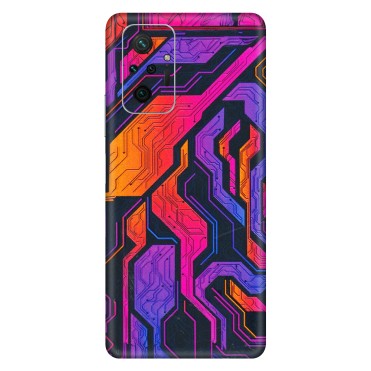 Xiaomi Redmi Phone Skins (All Models) - Tech Circuits Futuristic - 3D Embossed Finish (L-07) Redmi Note 10 Pro Max