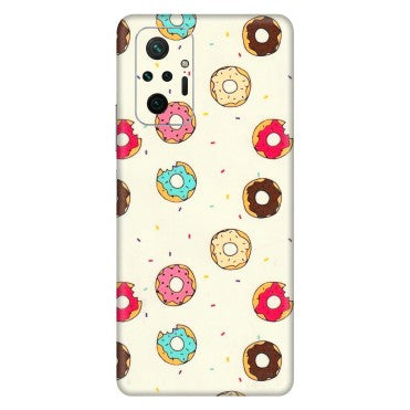 Xiaomi Redmi Phone Skins (All Models) - Mini Donuts Doodle Art - 3D Embossed Finish (L-122) Redmi Note 10 Pro Max