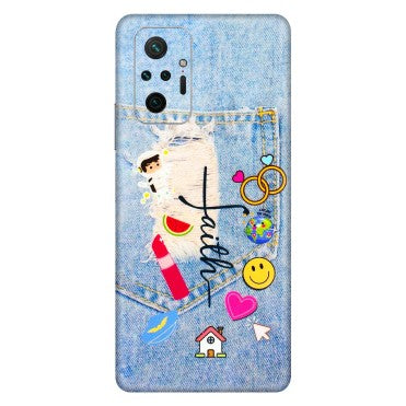 Xiaomi Redmi Phone Skins (All Models) - Denim Jeans Pocket - 3D Embossed Finish (L-134) Redmi Note 10 Pro Max