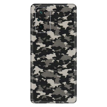 Xiaomi Redmi Phone Skins (All Models) - Black/Grey Camoflaunge - 3D Embossed Finish (L-142) Redmi Note 10 Pro Max