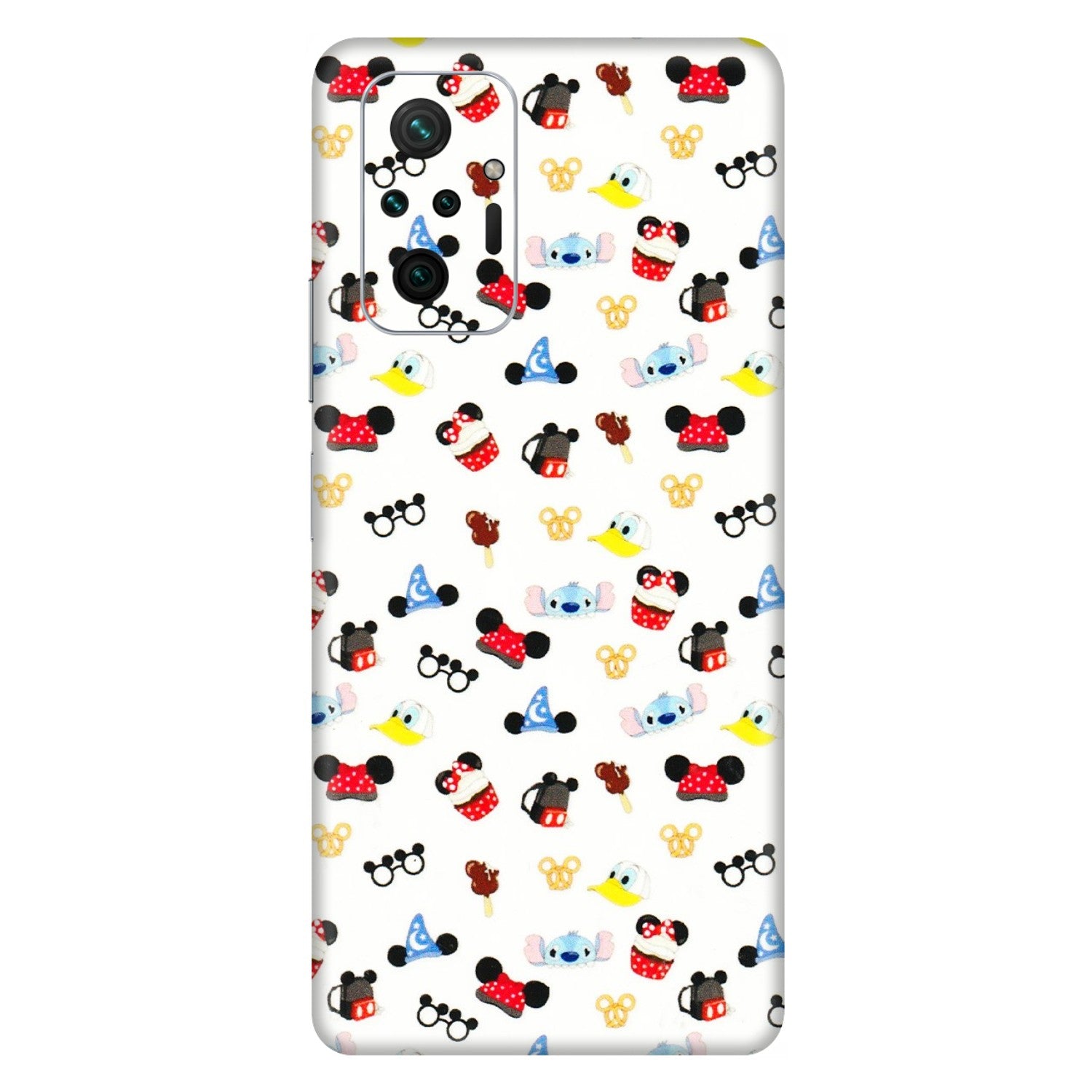 Xiaomi Redmi Phone Skins (All Models) - Minnie Mouse & Donald Doodles s - 3D Embossed Finish (L-194) Redmi Note 10 Pro Max