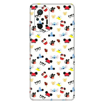 Xiaomi Redmi Phone Skins (All Models) - Minnie Mouse & Donald Doodles s - 3D Embossed Finish (L-194) Redmi Note 10 Pro Max