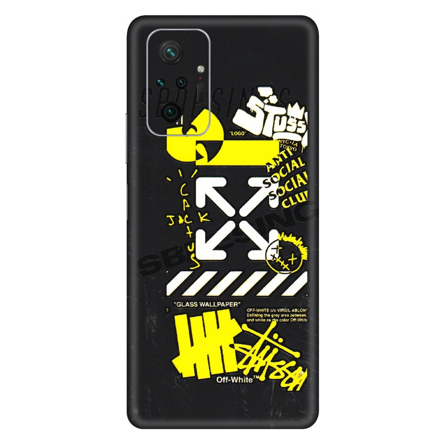 Xiaomi Redmi Phone Skins (All Models) - Anti Social Graffiti - 3D Embossed Finish (L-198) Redmi Note 10 Pro Max