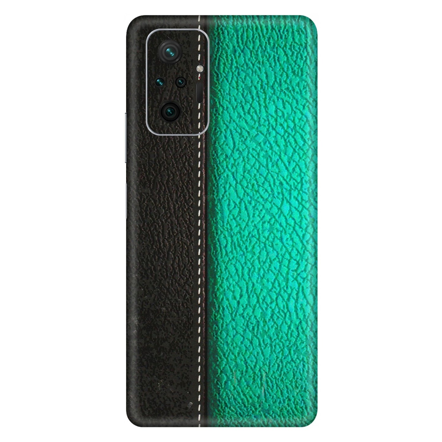 Xiaomi Redmi Phone Skins (All Models) - Black Green Dual  Leather Stich - 3D Embossed Finish (L-233) Redmi Note 10 Pro Max