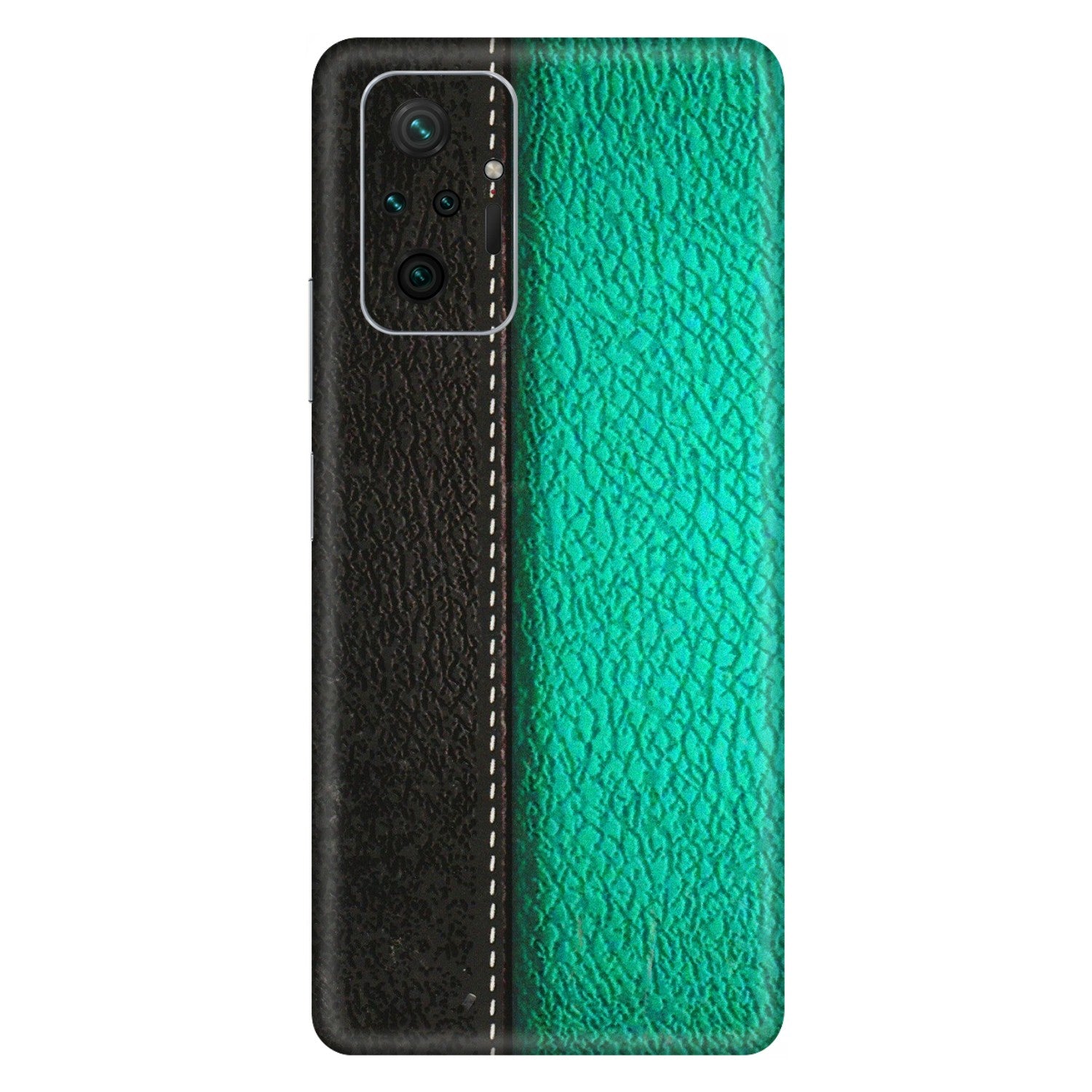 Xiaomi Redmi Phone Skins (All Models) - Black Green Dual  Leather Stich - 3D Embossed Finish (L-233) Redmi Note 10 Pro Max