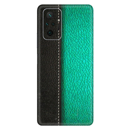 Xiaomi Redmi Phone Skins (All Models) - Black Green Dual  Leather Stich - 3D Embossed Finish (L-233) Redmi Note 10 Pro Max
