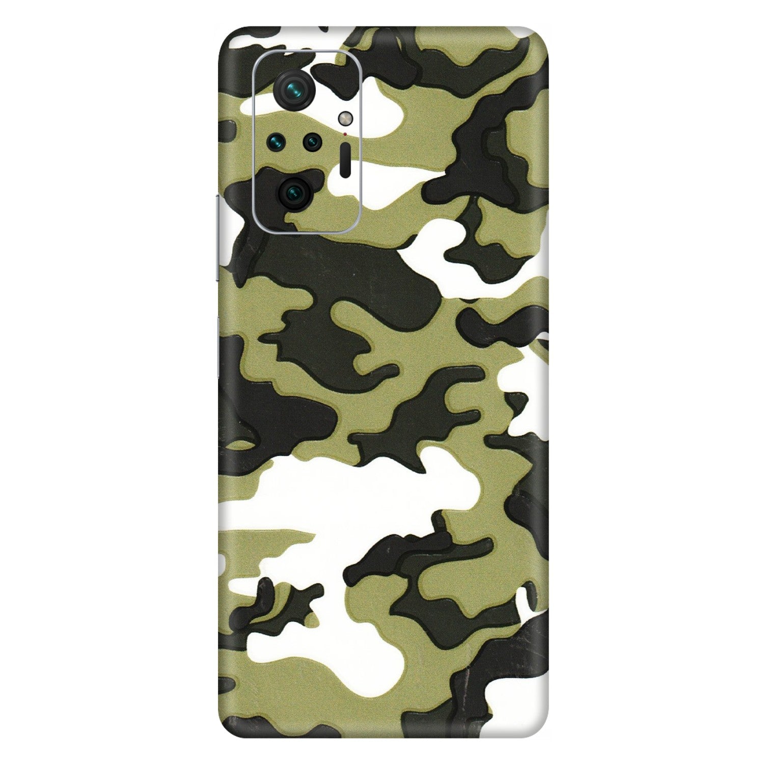 Xiaomi Redmi Phone Skins (All Models) - Camouflages White And Green - 3D Embossed Finish (L-243) Redmi Note 10 Pro Max