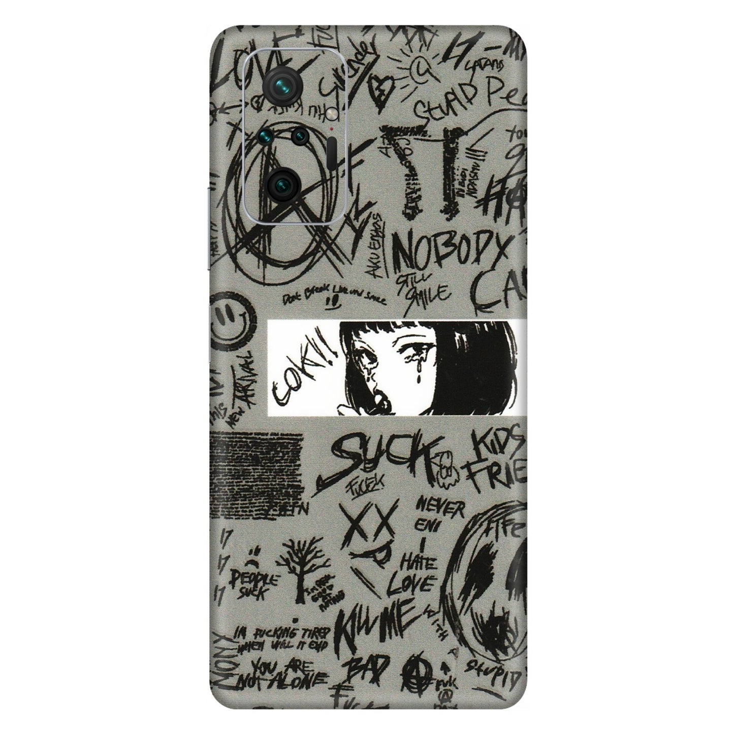 Xiaomi Redmi Phone Skins (All Models) - Never Have Love Anime - 3D Embossed Finish (L-260) Redmi Note 10 Pro Max