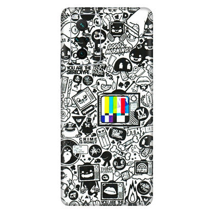 Xiaomi Redmi Phone Skins (All Models) - Doodles Positive Art - 3D Embossed Finish (L-263) Redmi Note 10 Pro Max
