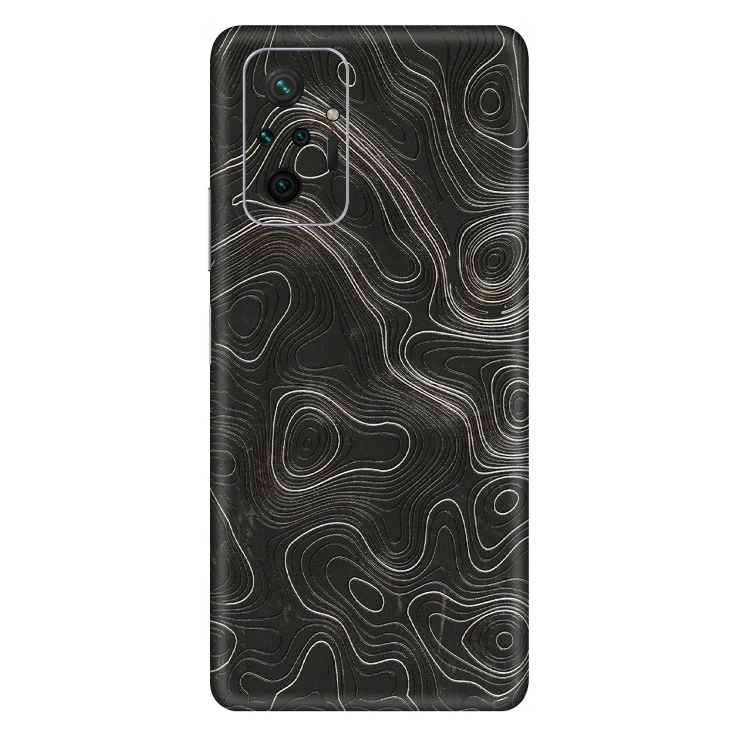 Xiaomi Redmi Phone Skins (All Models) - Abstract White Line Map - 3D Embossed Finish (L-269) Redmi Note 10 Pro Max