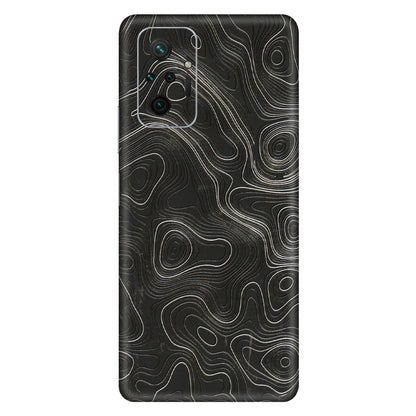 Xiaomi Redmi Phone Skins (All Models) - Abstract White Line Map - 3D Embossed Finish (L-269) Redmi Note 10 Pro Max