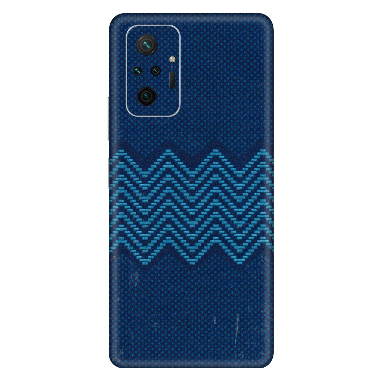 Xiaomi Redmi Phone Skins (All Models) - Blue Sober Waves - 3D Embossed Finish (L-306) Redmi Note 10 Pro Max