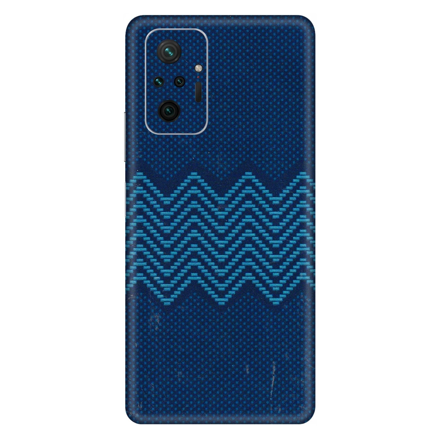 Xiaomi Redmi Phone Skins (All Models) - Blue Sober Waves - 3D Embossed Finish (L-306) Redmi Note 10 Pro Max