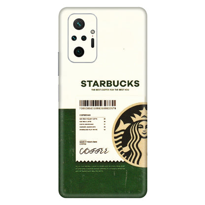 Xiaomi Redmi Phone Skins (All Models) - Starbucks Barcode - 3D Embossed Finish (L-308) Redmi Note 10 Pro Max