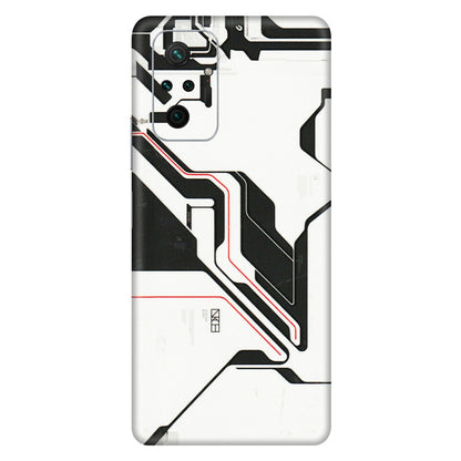 Xiaomi Redmi Phone Skins (All Models) - White Techy Logo - 3D Embossed Finish (L-312) Redmi Note 10 Pro Max