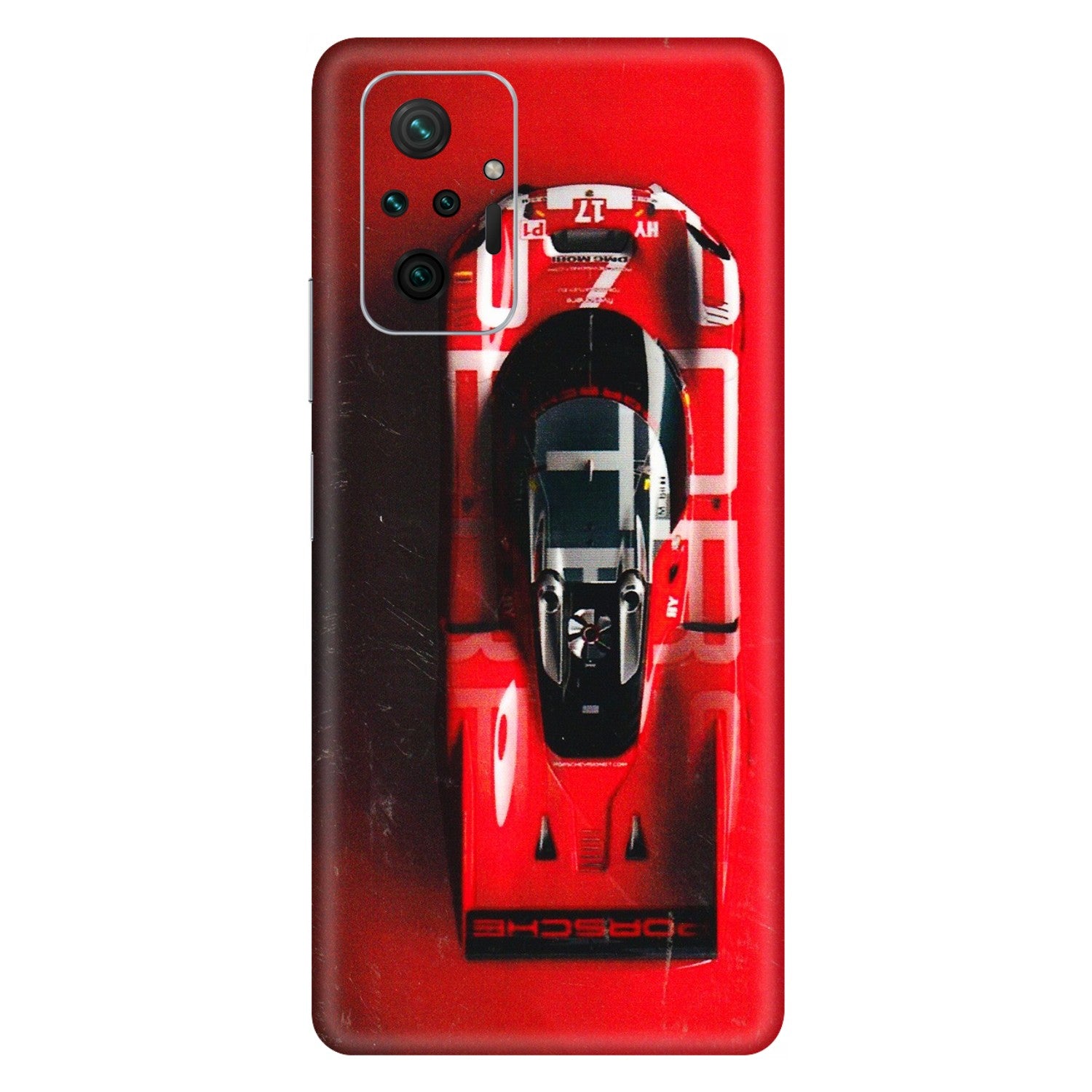 Xiaomi Redmi Phone Skins (All Models) - Red Porsche Car Logo - 3D Embossed Finish (L-315) Redmi Note 10 Pro Max
