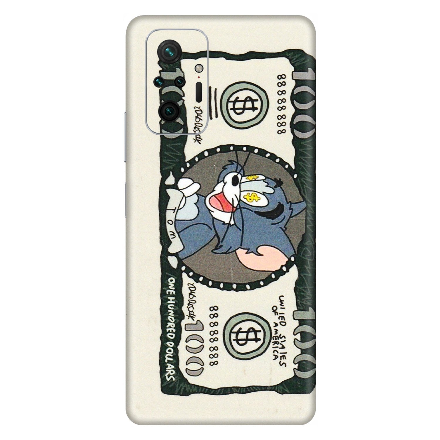 Xiaomi Redmi Phone Skins (All Models) - Tom Hundred Dollar - 3D Embossed Finish (L-324) Redmi Note 10 Pro Max