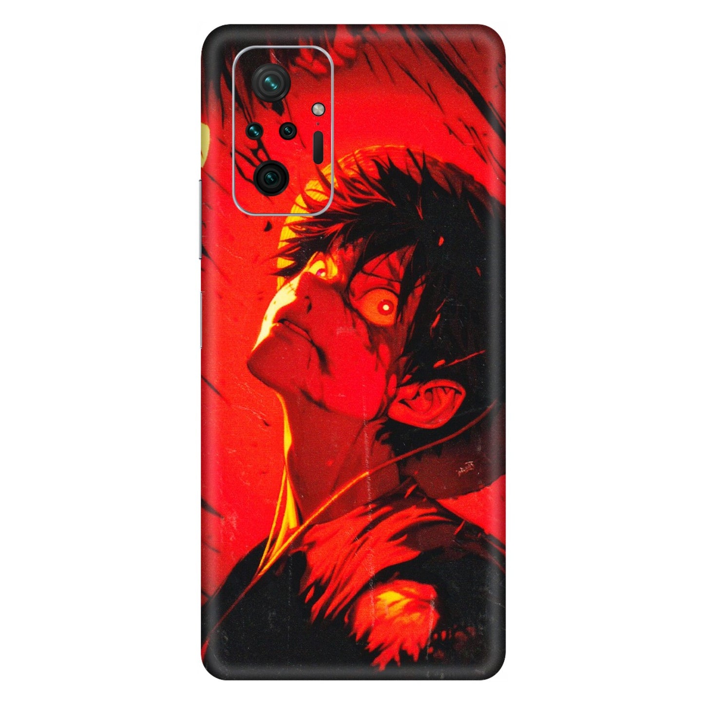 Xiaomi Redmi Phone Skins (All Models) - D.Luffy Power Up One Piece Anime - 3D Embossed Finish (L-326) Redmi Note 10 Pro Max
