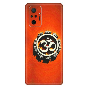 Xiaomi Redmi Phone Skins (All Models) - Aum Shiv Orange - 3D Embossed Finish (L-32) Redmi Note 10 Pro Max