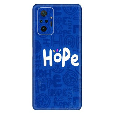 Xiaomi Redmi Phone Skins (All Models) - Hope Doodles Blue - 3D Embossed Finish (L-43) Redmi Note 10 Pro Max